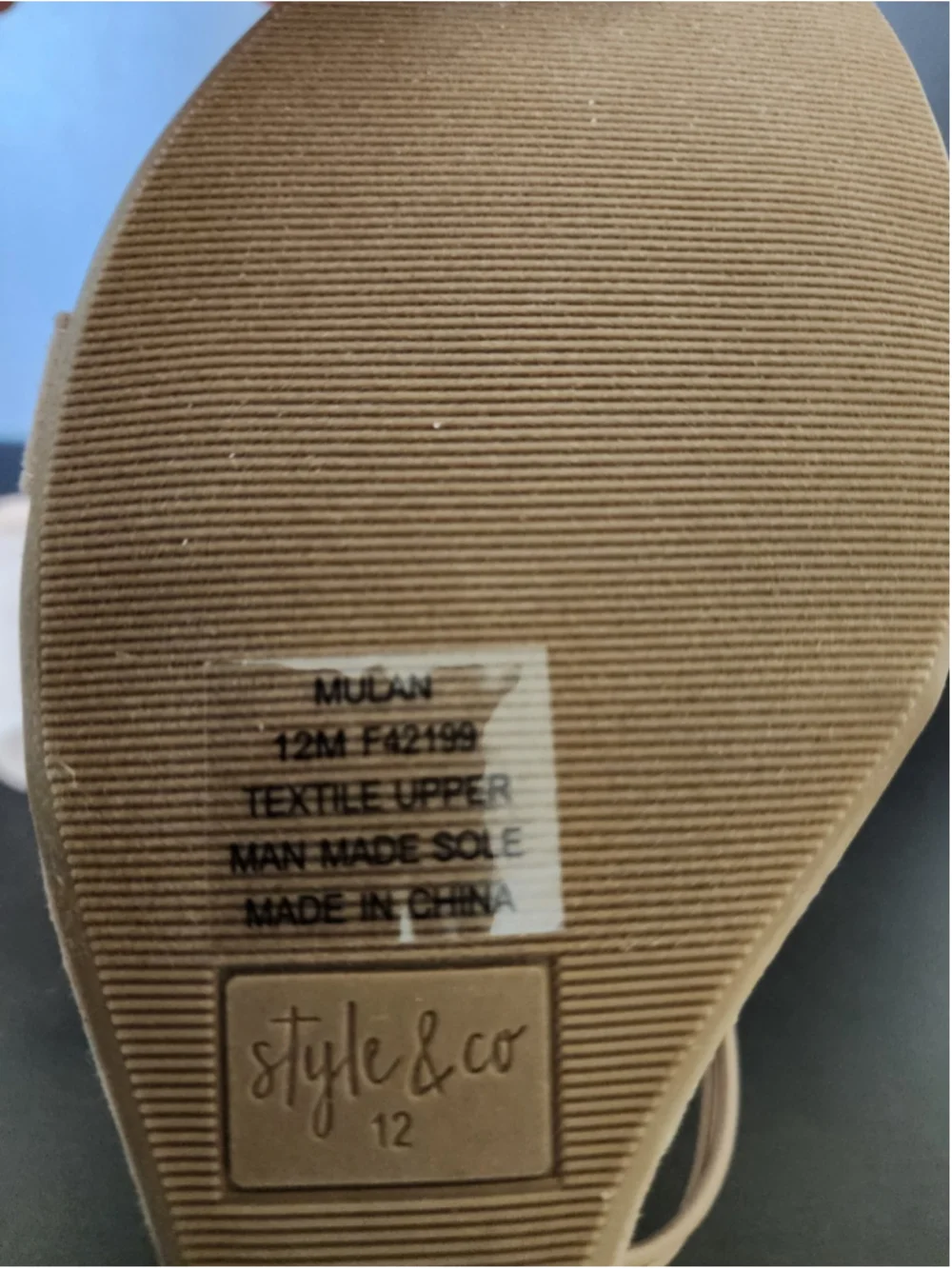 Style & Co. Women's Mulan Strappy Wedge Sandals Size 12 M Taupe